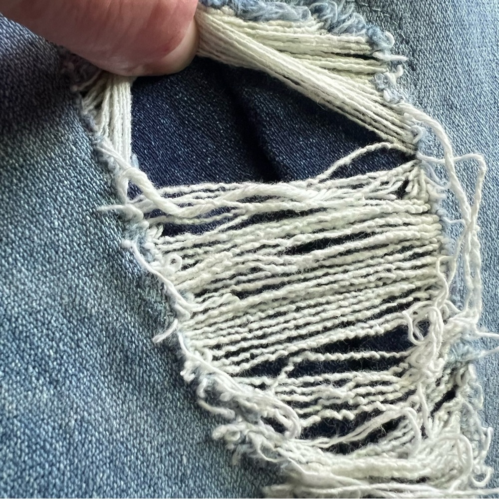 Wrangler Sky Blue Distressed Straight Jeans - Picture 6 of 13